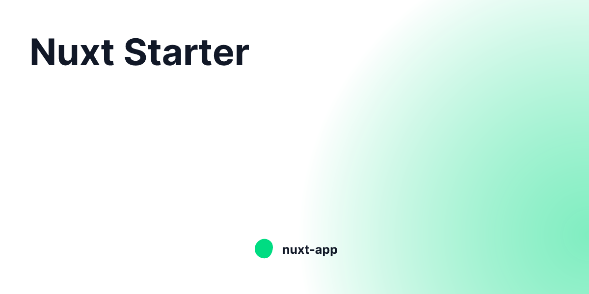 Nuxt Starter